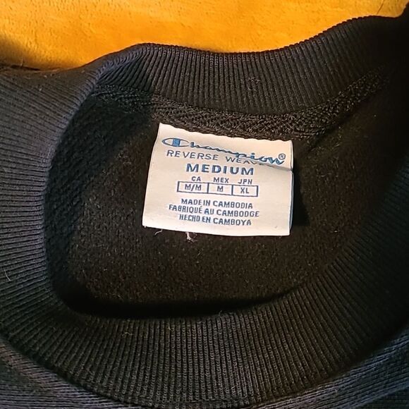 Champion Reverse Weaved Cropped Cut-Off Sweatshirt - Black - Women's  M - Picture 5 of 8